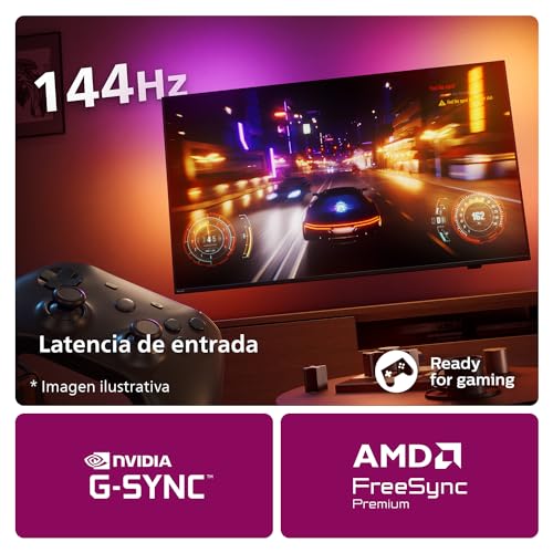 Philips Ambilight 48OLED819: Smart TV 4K OLED - Pantalla de 48 Pulgadas con P5 AI Picture, Google TV, Dolby Vision y Dolby Atmos Sound, Funciona con Alexa y Asistente de Google - Metal