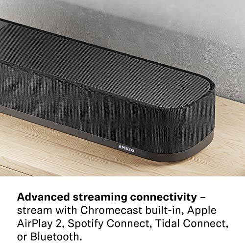 Sennheiser AMBEO Soundbar Plus para TV y Música - Sonido Envolvente 3D Inmersivo, Configuración de Altavoces Virtual 7.1.4, Subwoofers Dobles Integrados, Conexión Streaming Avanzada