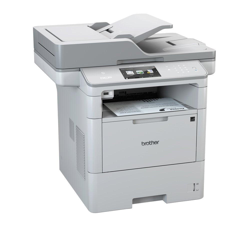 Brother DCP-L6600DW - Impresora multifunción láser Monocromo (Bandeja 520 Hojas, 40 ppm, USB 2.0, WiFi, Memoria de 512 MB) Color Blanco