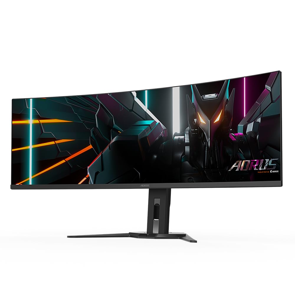 Gigabyte AORUS Monitor de Juegos Curvo CO49DQ OLED - 5120x1440 (DQHD), 1800R, 144Hz, 0.03ms, KVM, FreeSync Premium Pro, HDMI 2.1