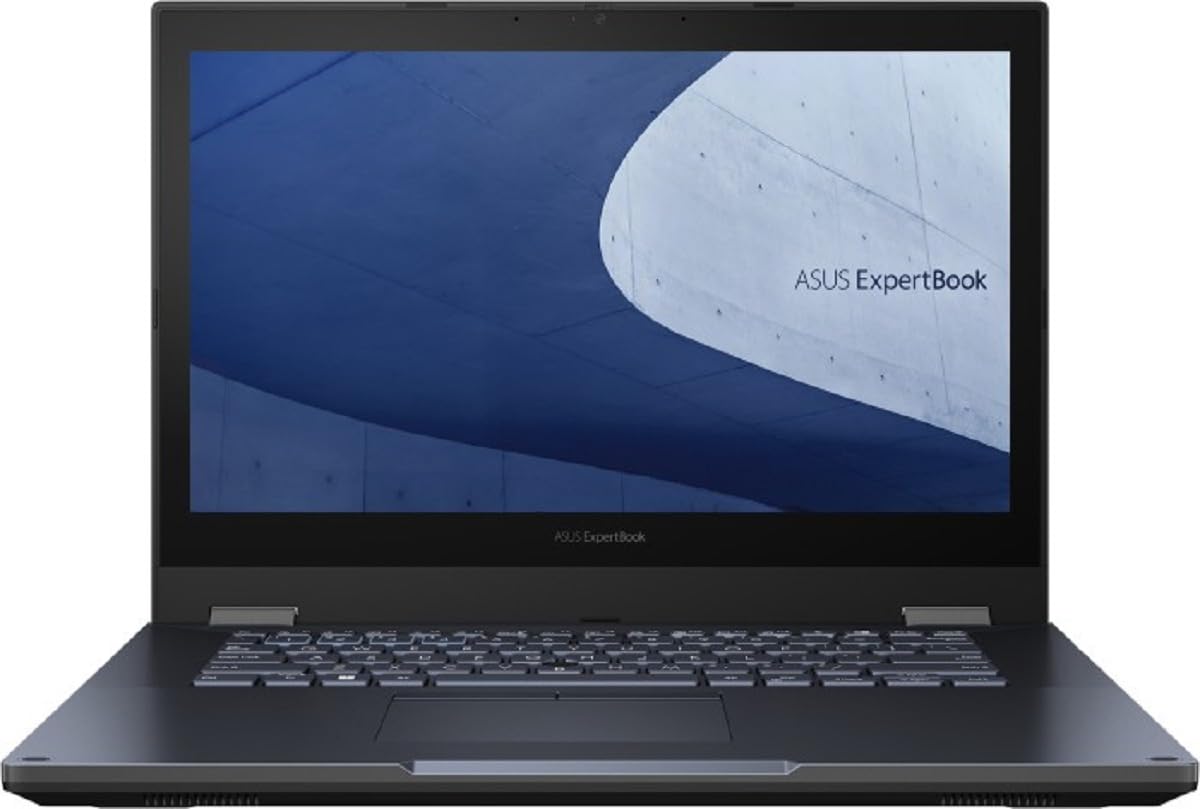 ASUS ExpertBook B2 Flip Convertible Laptop | 14" FHD Pantalla IPS antirreflejos | Intel Core i5-1240P | 16GB RAM | 512GB SSD | Intel UHD Graphics | Windows 11 Pro | Teclado QWERTZ | Negro