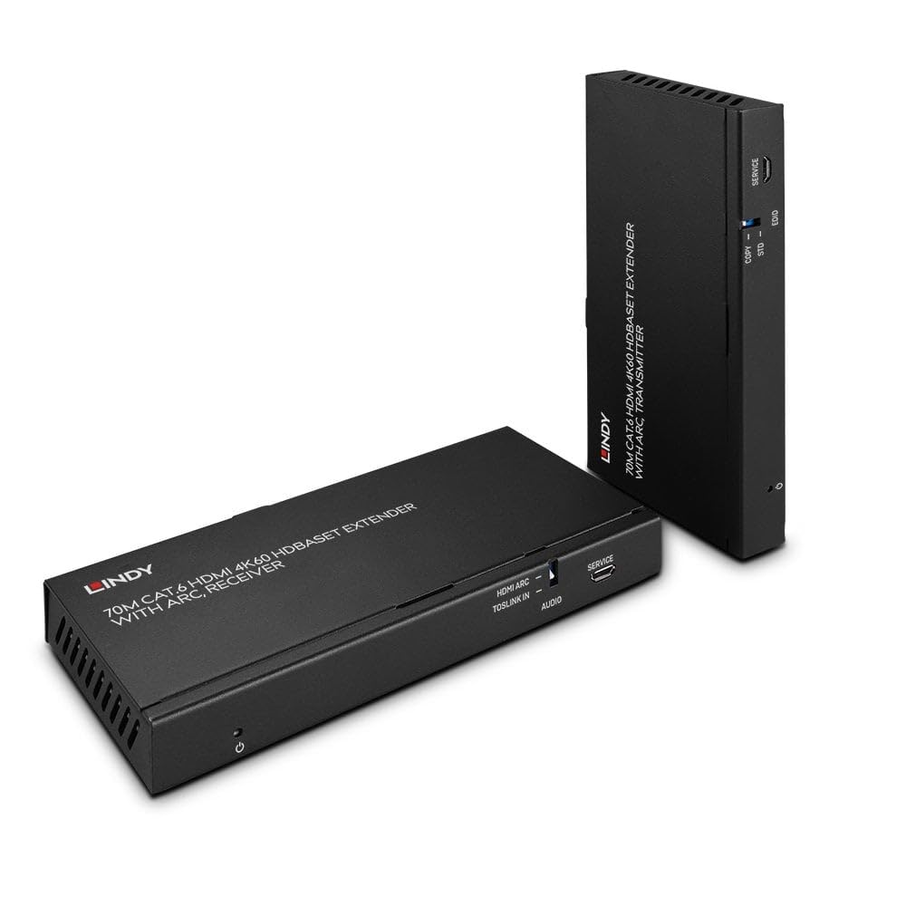 Lindy 38349 Extensor HDMI 4K60, audio, IR y RS-232 Cat.6 HDBaseT con ARC