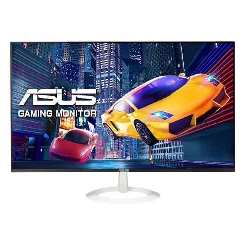 ASUS VZ27EHF-W Eye Care Monitor Gaming 27 pulgadas (IPS, Full HD, sin marcos, 100 Hz, sincronización adaptativa, 1 ms MPRT, HDMI, luz azul baja, sin parpadeos, montaje en pared)
