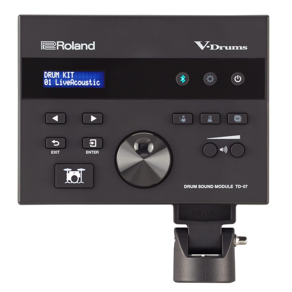 Roland Kit de V-Drums electrónico TD-07DMK – Mítico parche de malla de doble capa con expresión y ejecución superiores – con Bluetooth – USB para grabar audio y datos MIDI