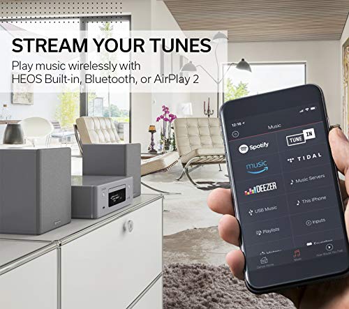 DENON Microcadena con conexión en Red, Color Negro