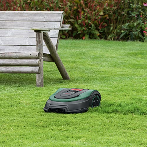 Bosch Robot cortacésped Indego M 700 (con batería de 18 V, base de carga incluida, ancho de corte de 19 cm, para áreas de césped de hasta 700 m² y en caja de cartón)