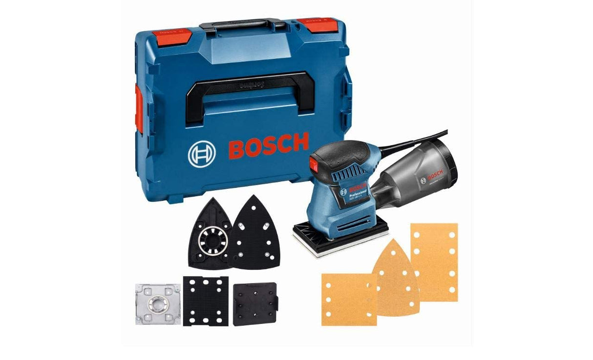 Bosch Professional GSS 160 MULTI - Lijadora orbital (180W, 3 platos 140, 160 y Delta, en L-BOXX)