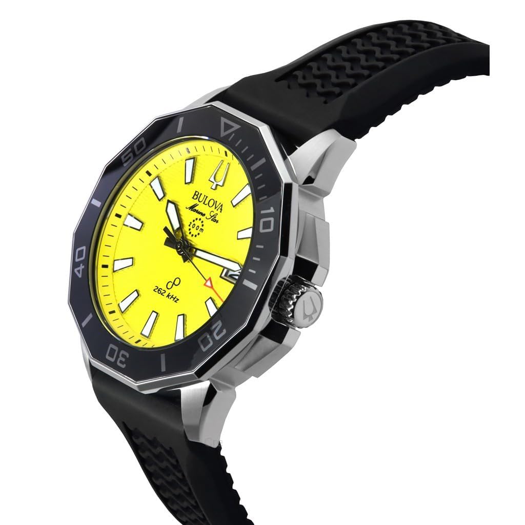 Bulova Reloj Analógico para para Hombre de Cuarzo con Correa en Silicona 96B431