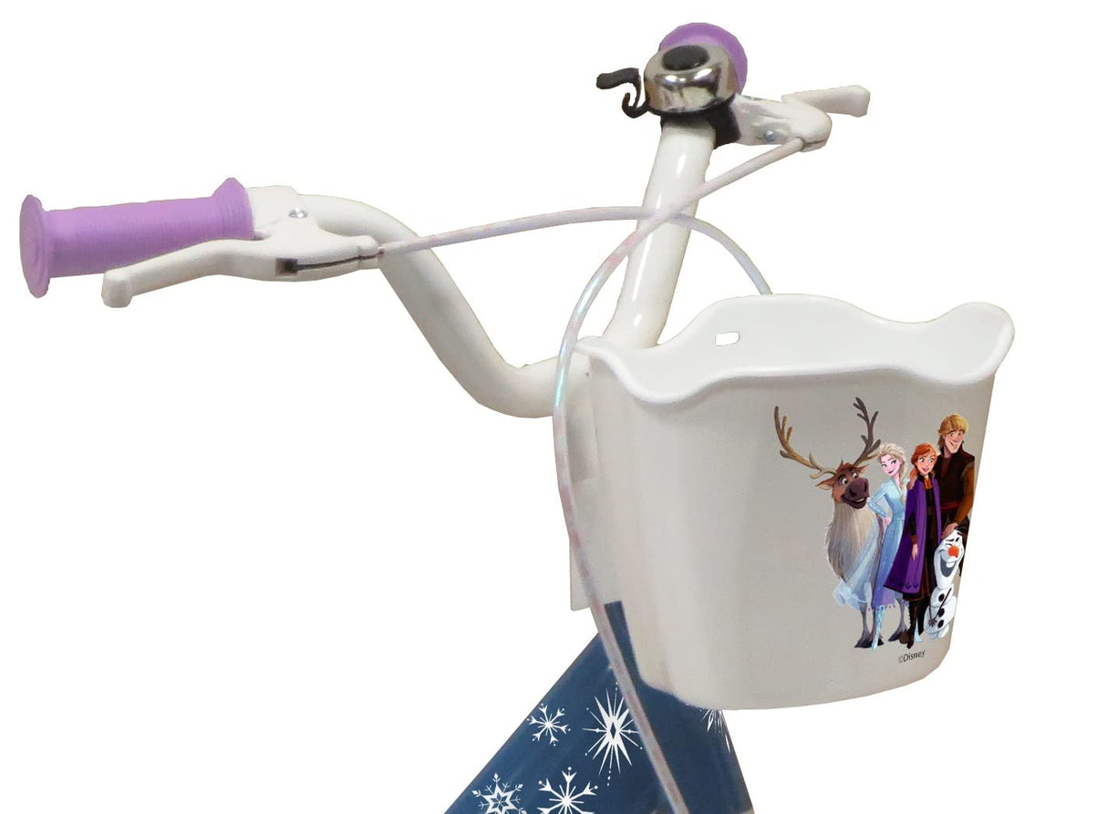 Vélo ATLAS Vélo Reine Des Neiges 14'' Fille Bicicleta de 14 Pulgadas para niños, Frozen, Azul y Blanco