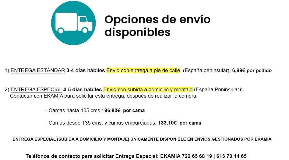 ekamia - Cama Articulada Geriátrica de Hospital Eléctrica con Carro Elevador, Colchón Sanitario y Barandilla - 90cm x 190cm
