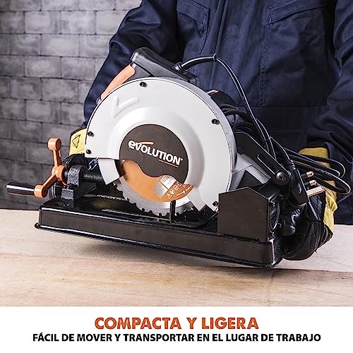 Evolution - Sierra tronzadora multimaterial Rage 4, corta madera, metal y plástico,