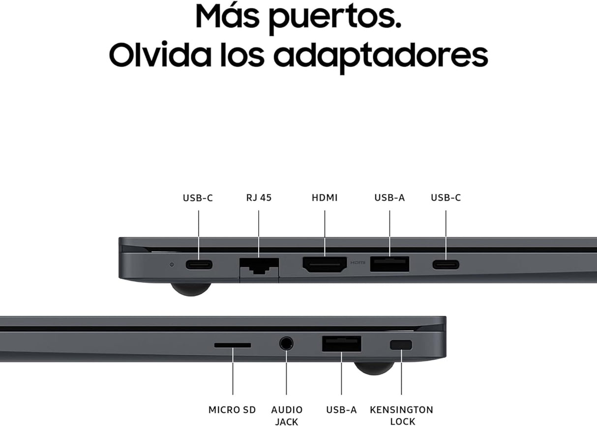 Samsung Galaxy Book4, Ordenador Portátil Ultrafino 15.6" Full HD LED, Intel Core i5-1335U, 8GB RAM, 512GB SSD, Intel Iris Xe Graphics, Windows 11 Home, Gris, Teclado QWERTY Español