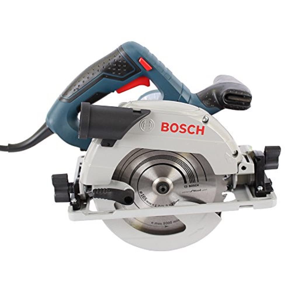 Bosch Professional GKS 55+ GCE - Sierra circular (1350 W, Ø disco 165 mm, vel. regulable, compatible carril guía, en caja)