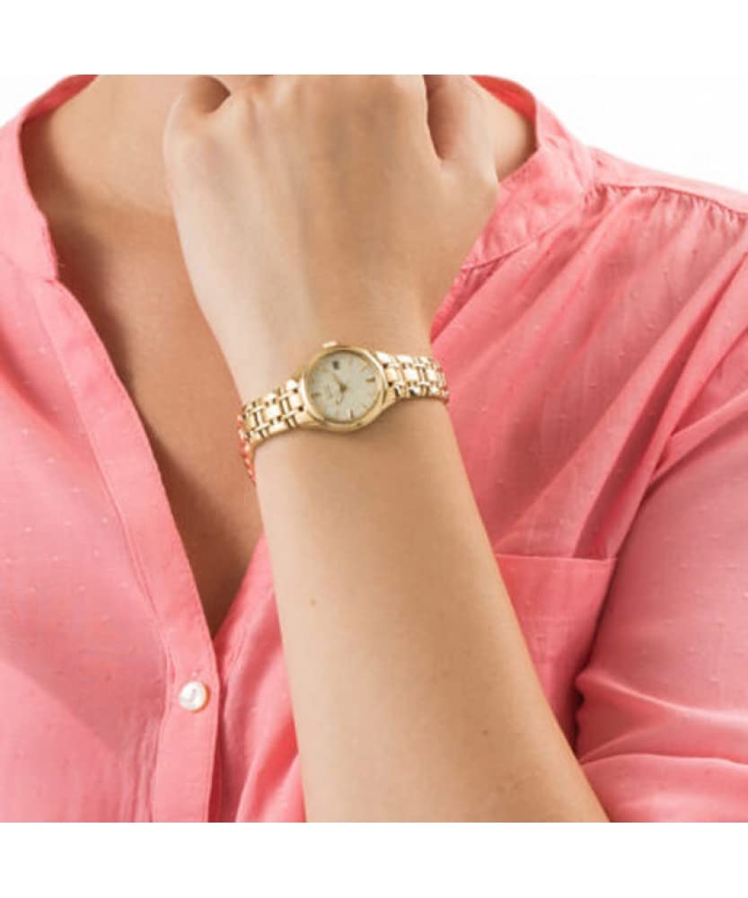 Citizen Reloj Analógico para Mujer de Cuarzo con Correa en Acero Inoxidable EW1262-55P