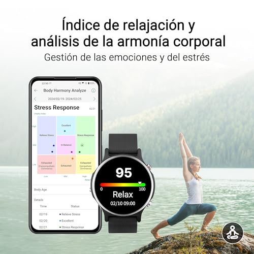 ASUS VivoWatch 6 (HC-D06) - Smartwatch con Panel AMOLED táctil de 1,39", sensores ECG + PPG + BIA, análisis de la composición Corporal, gestión de la Salud con un Solo Toque, HealthConnect