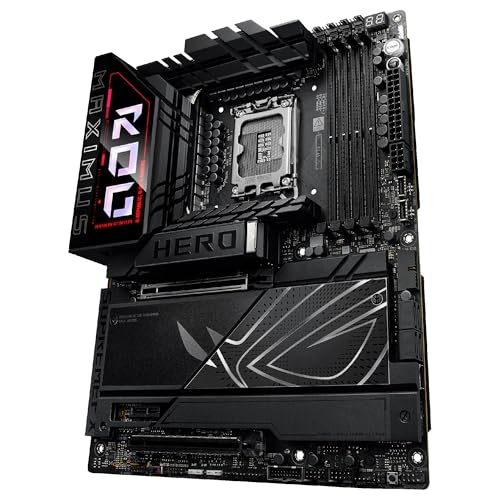 ASUS ROG Maximus Z890 Hero - Placa Base ATX, 22+1+2+2 etapas de Potencia, DDR5, PCIe 5.0 Compatible con GPU de última generación, Seis M.2, WiFi 7, overclocking AI, PCIe Q-Release Slim