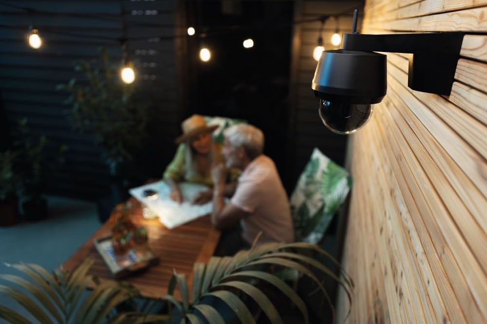 ABUS Cámara de vigilancia con detección de Movimiento, detección de Objetos, grabaciones 4K, notificaciones Push, visión Nocturna, Audio bidireccional, Tarjeta de Memoria, máscara de privacidad y