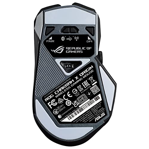ASUS ROG Chakram X Origin - Ratón Gaming, Conectividad Triple 2.4GHz RF, Bluetooth y con Cable, Sensor de 36000 dpi, 11 Botones Programables, Joystick Desmontable, Cable Paracord, Negro