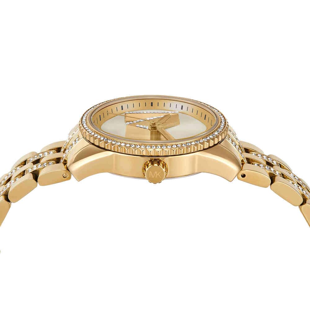 Michael Kors Reloj Bryant para Mujer, Movimiento de Cuarzo de Tres Agujas con Correa de Acero Inoxidable o cerámica, 35 mm, Tono Oro