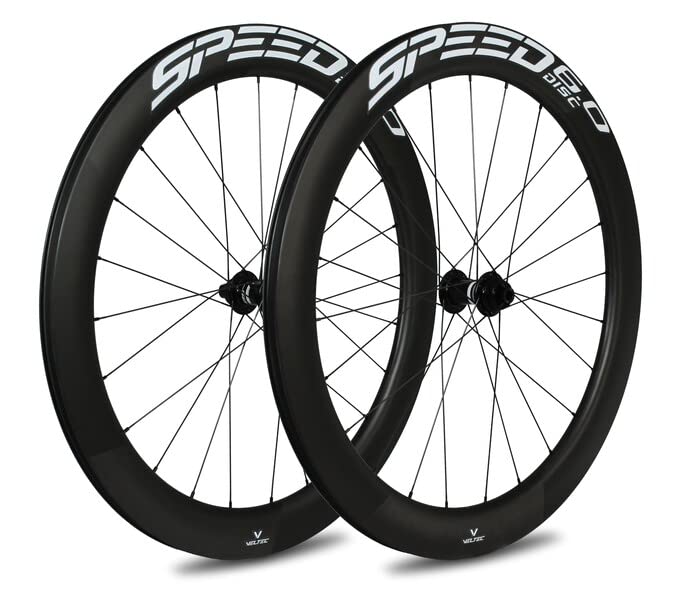 veltec Juego de Ruedas Speed 6.0 18 mm SR Disc Shimano QR, Adultos Unisex, Negro/Blanco, 622-18