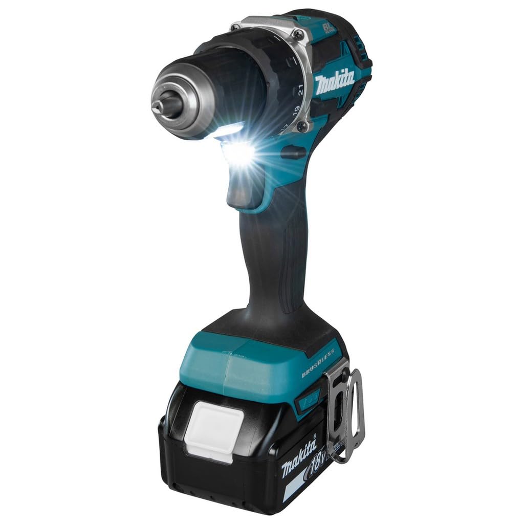Makita DDF484RT3J drill Negro, Azul, Plata 2000 RPM 1,8 kg - Taladro eléctrico (2000 RPM, 1,3 cm, 3,8 cm, 54 Nm, 30 Nm, 2,5 m/s²)