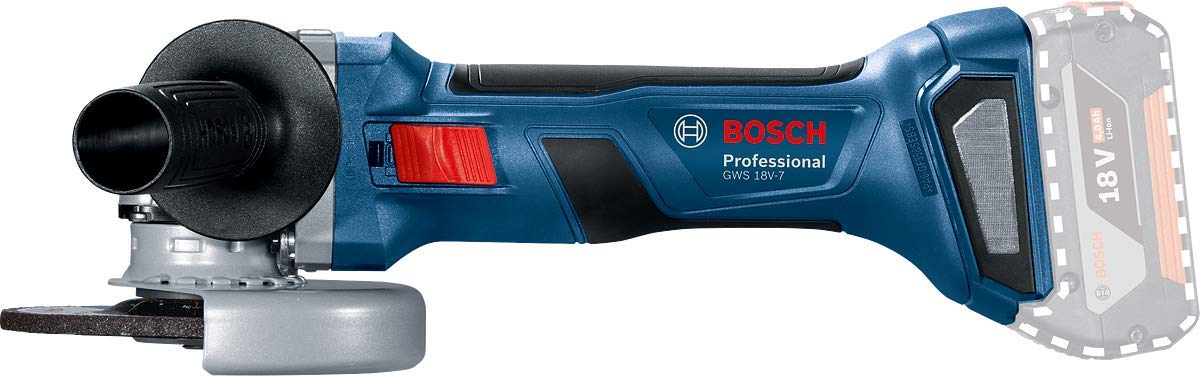 Bosch Professional 18V System GWS 18V-7 - Amoladora angular a batería (Brushless, Ø 125 mm, 11000 rpm, sin batería, en L-BOXX)