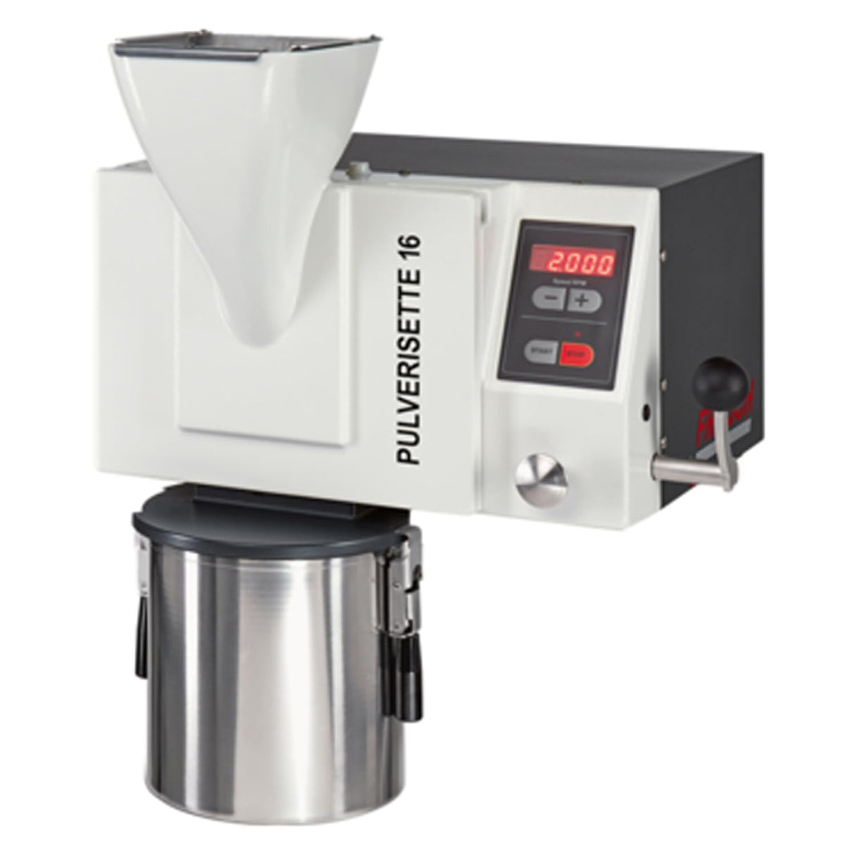 Fritsch® PULVERISETTE 16 trituradora de cruces 230 V 50/60 Hz - versión de acero inoxidable. acero