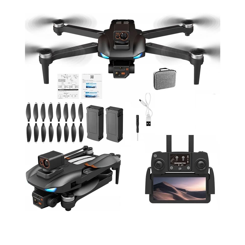 LUXWALLET Aerofly X Dodge - 30km /h - GPS Drone + OAS (Sensor para Evitar obstáculos) - 1200 Meter - Cámara de 1 Eje - Estabilizador EIS