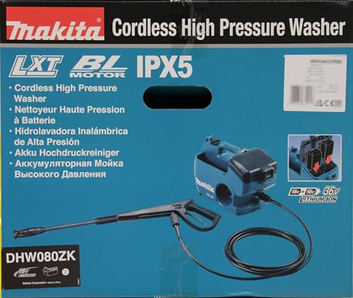Hidrolimpiadora de agua fría 18Vx2 80bar 50L BL marca Makita
