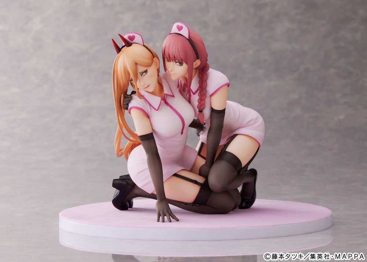 Chainsaw Man - Estatuilla de PVC 1/7 Power & Makima Nurse Ver. 14 cm