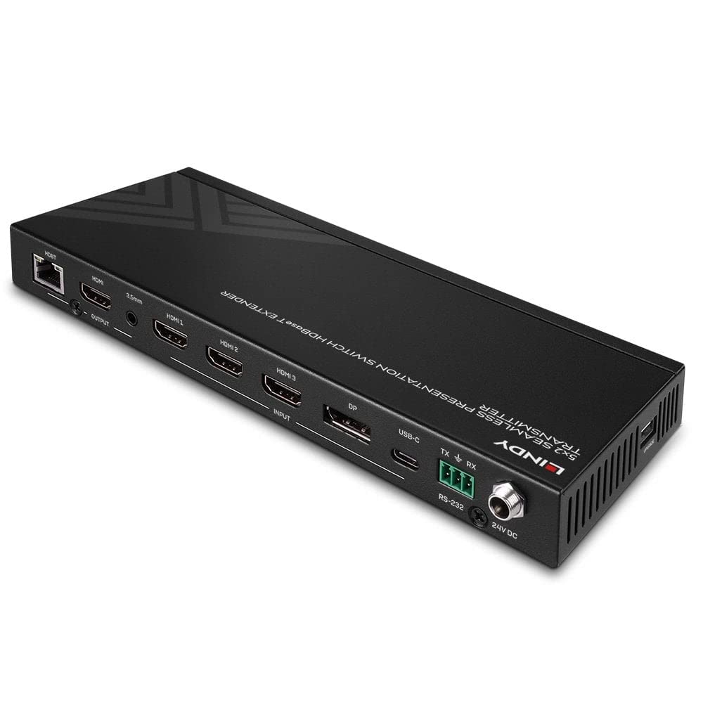 Lindy 38338 Extensor y conmutador Fluido HDBaseT de 5 Puertos, transmisor