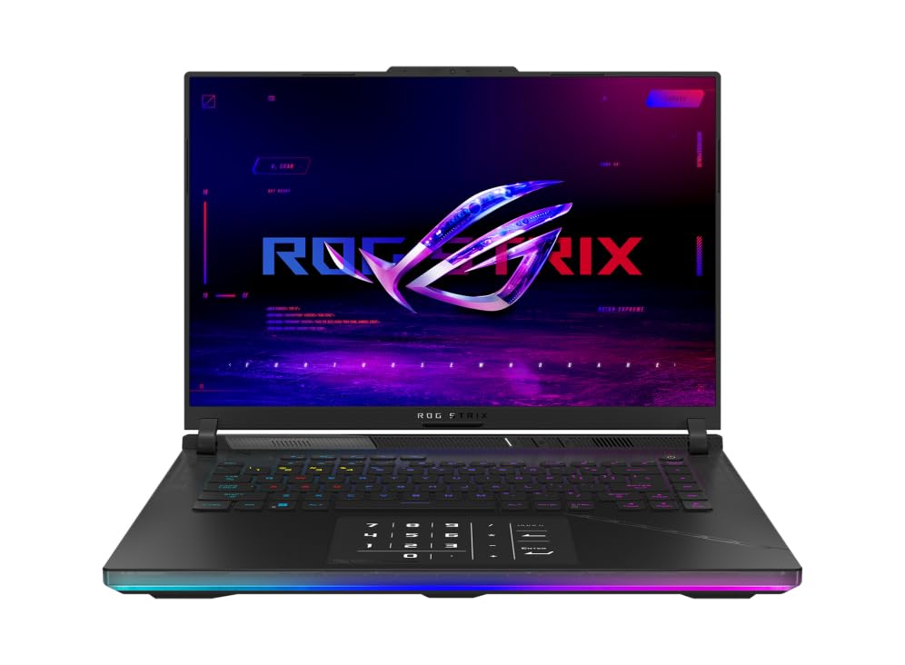 ASUS ROG Strix Scar 16 G634JZ-NM010W - Ordenador Portátil 16" WQXGA 240Hz (Intel Core i9-13980HX, 32GB RAM, 2TB SSD, NVIDIA RTX 4080 12GB, Windows 11 Home) Negro - Teclado QWERTY español