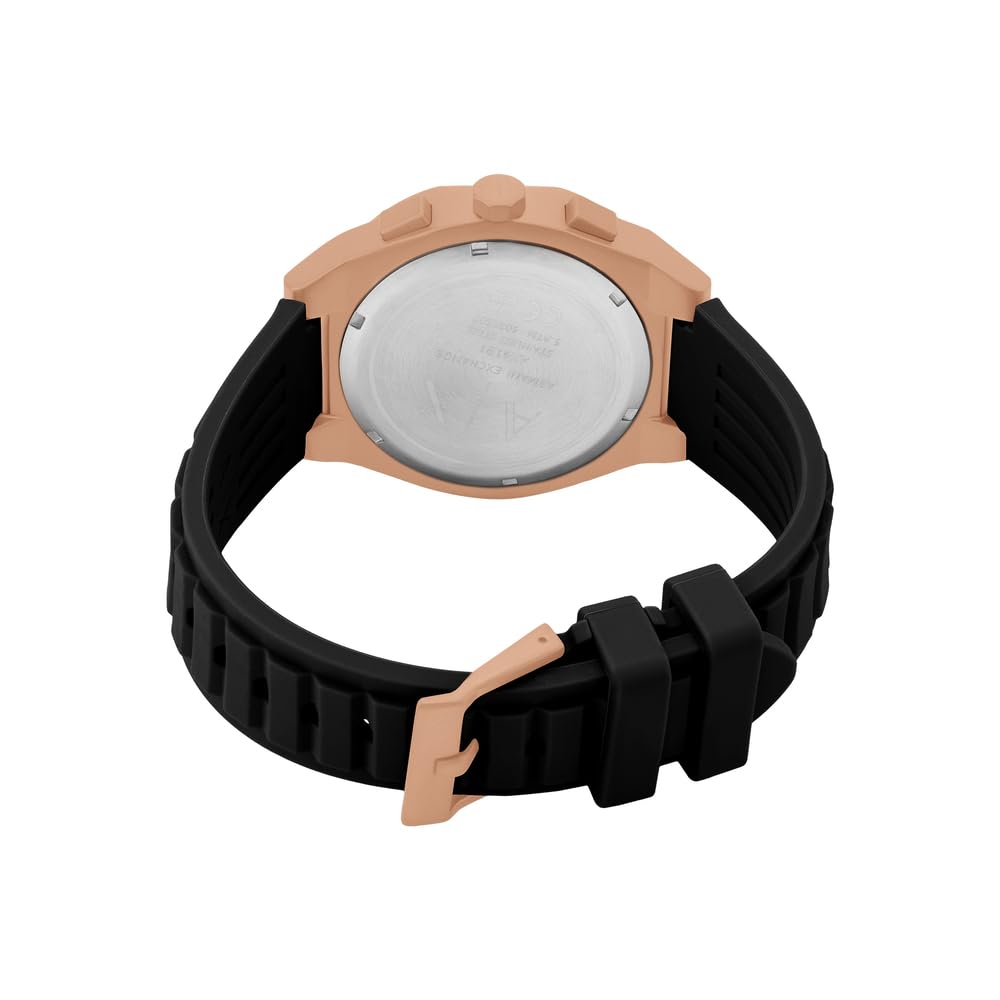 Armani Exchange Orologio da uomo, Movimento cronografico al quarzo e cassa da 42 mm con cinturino in Silicone