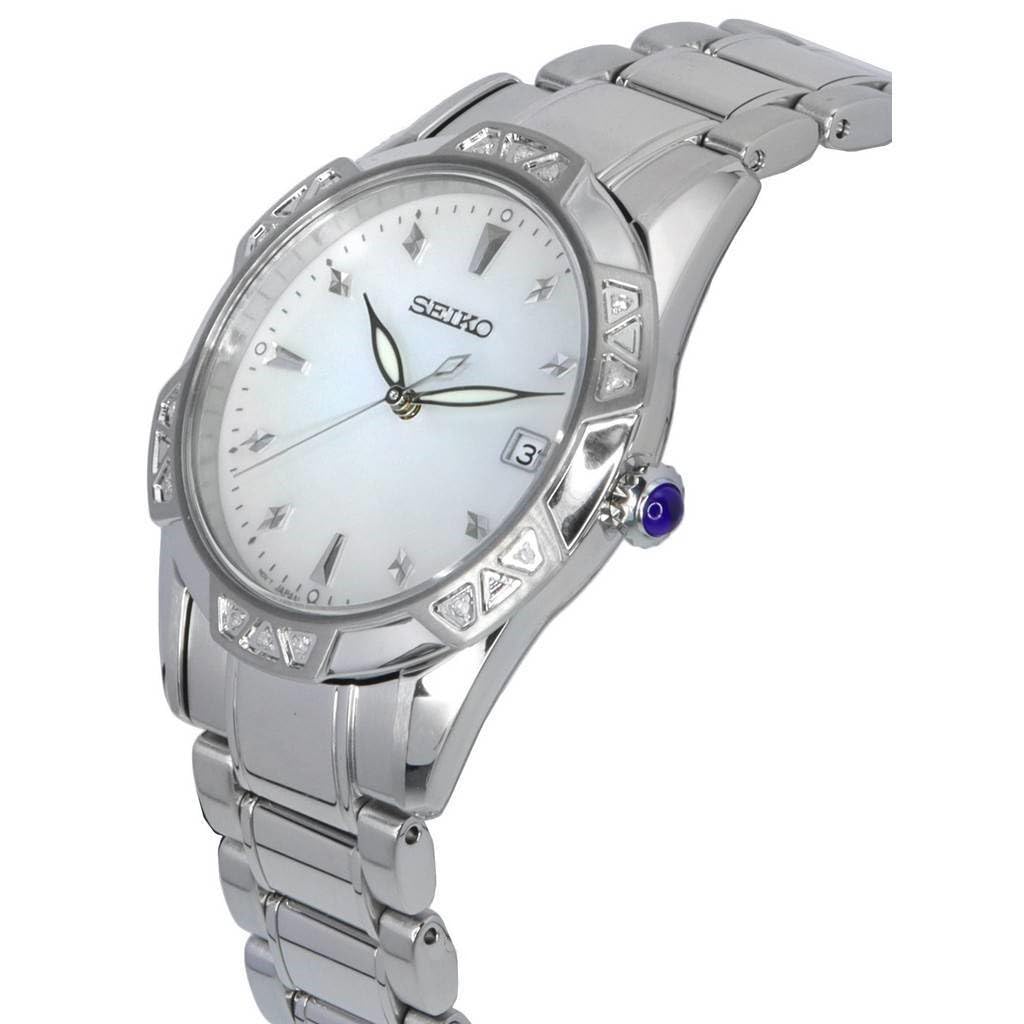 Seiko Reloj Analógico para Mujer de Cuarzo con Correa en Acero Inoxidable SKK727P1