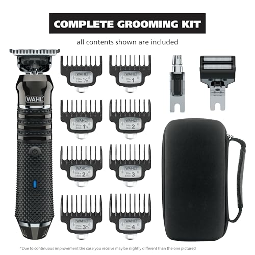 Wahl Pro Series High Visibility Trimmer, Cuchilla de Corte Cercano, Ion-Litio, Cortabarba totalmente lavable, Kit de Aseo, Cabezales Intercambiables, Profesional, Sin Cable, Corte Cercano