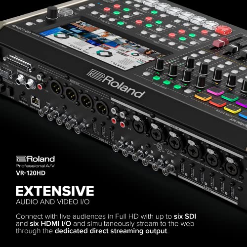 Mezclador AV para streaming directo Roland VR-120HD | Mezclador portátil profesional para eventos híbridos con un único operador | Gran automatización | Efectos avanzados | Compatibilidad con PTZ