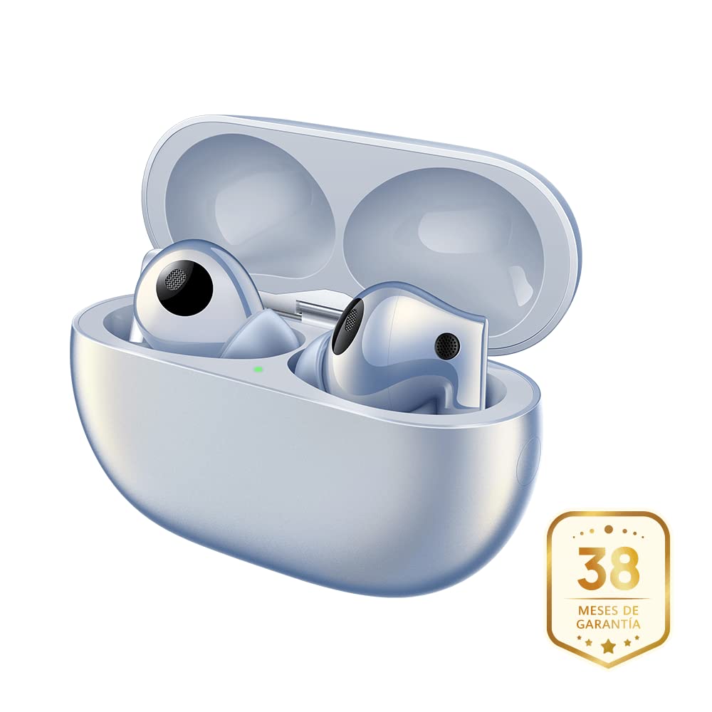 HUAWEI FreeBuds Pro 2, Auriculares inalámbricos Bluetooth, Devialet, Doble Altavoz, Voz cristalina, ANC Inteligente, Triple EQ Adaptivo, Doble conexión, Hi-Res Audio, Azul Plateado, 38 Meses garantía
