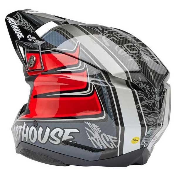 BELL Helmet Moto 10 Sphercal FASTHOUSE DITD 25 Gris/Rojo M ECE6