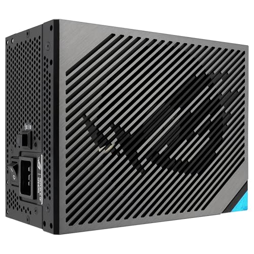 ASUS ROG Thor 1600W Titanium III Fuente de alimentación, 80 Plus Titanium, ATX 3.1, MOSFET GAN, Estabilizador de Voltaje Inteligente, Pantalla OLED magnética, Modo Turbo, 10 años de protección