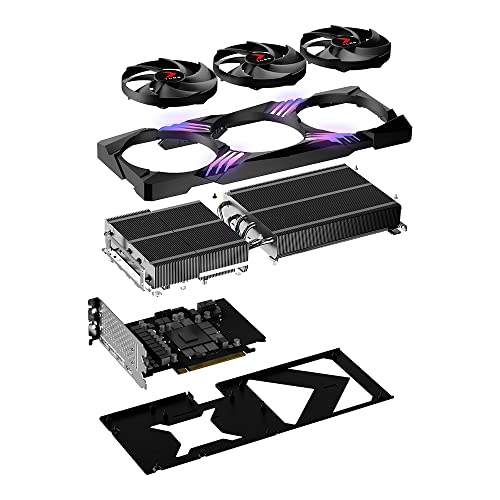 PNY GEFORCE RTX 4070Ti 12GB XLR8 Gaming Verto Epic-X RGB DLSS 3 Triple Ventilador Tarjeta gráfica,Black