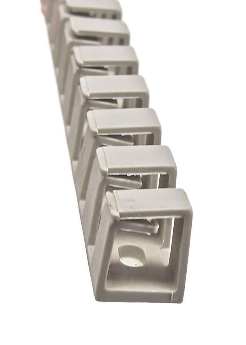 RS PRO Canal de cableado gris, 30 mm x 30 mm, longitud 0,5 m, plástico, pared lateral flexible, paquete de 36 unidades
