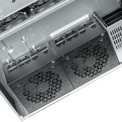 SilverStone Technology RM61-312, Chasis con Montura en Rack de 12 bahías 6U Equipado con compatibilidad de FA Dual, Triple Soporte para disipador de 360mm, SST-RM61-312