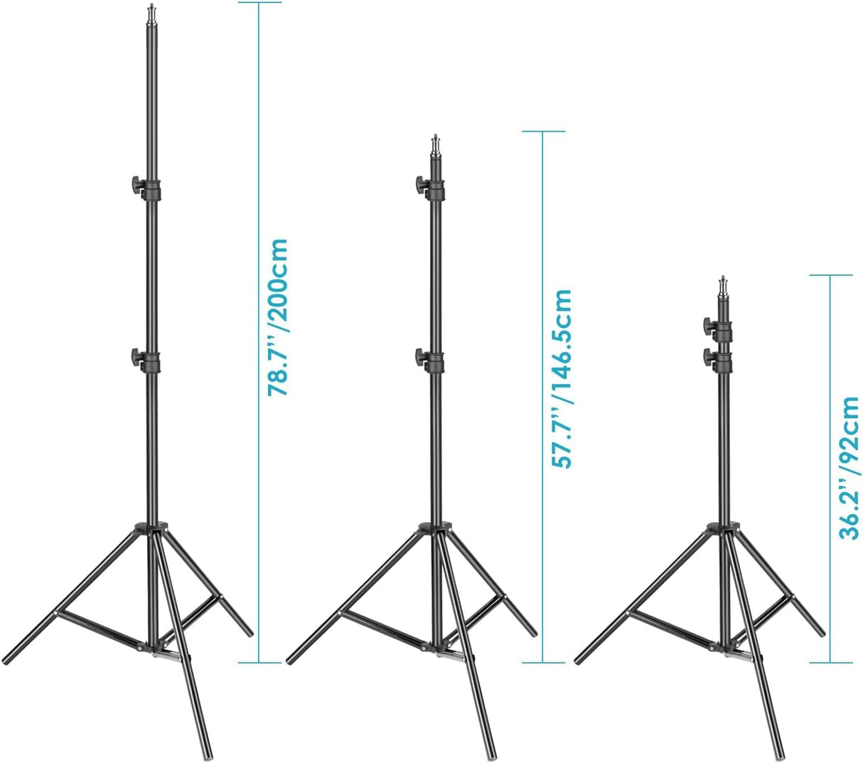 NEEWER Fotografía Soporte de Luz 92-200cm RegulableTrípode Robusto para los Reflectores Softboxes Luces Paraguas Capacidad de Carga:8kg