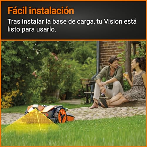 WORX Vision WR208E.1 Robot cortacésped a batería 20V 800m2 de Superficie de Corte sin Cable perimetral