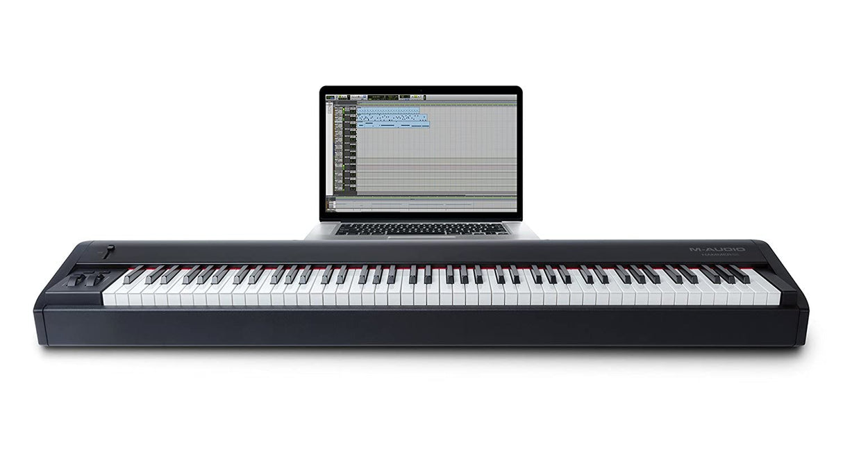 M-Audio Hammer 88 - Teclado controlador USB/MIDI profesional con 88 teclas de acción martillo y paquete de software