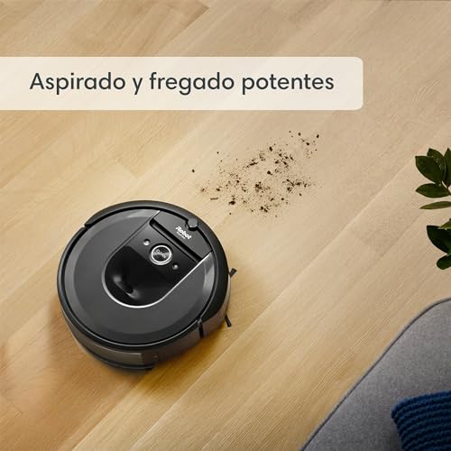 iRobot Roomba Combo i8 Robot Aspirador y Friegasuelos 2 en 1 Cepillos Goma antienredos Ideal Mascotas Mapeo avanzado y selección Zonas Navegación Inteligente Recarga y reanuda Control por Voz y App.