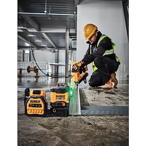 DEWALT DCE089D1G18-QW - Nivel Láser multilíneas verde 3 x 360°, Incluye cargador y batería 18V 2Ah