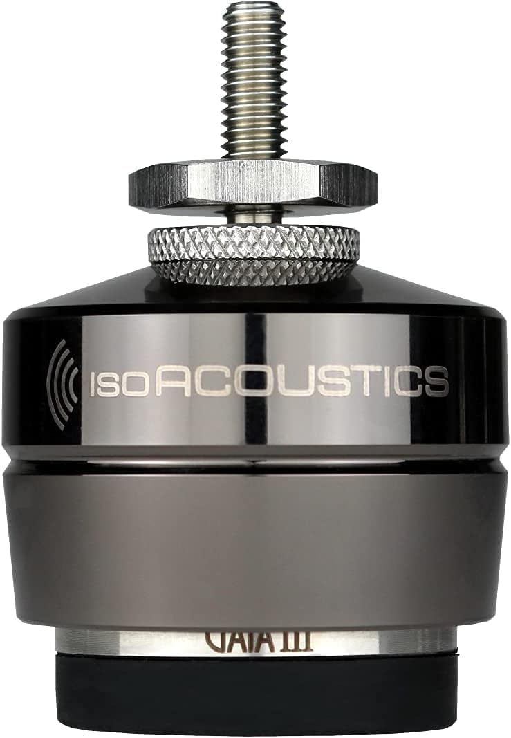IsoAcoustics Gaia Series - Pies de Aislamiento para Altavoces y subwoofers (Gaia III, 32 kg MAX)