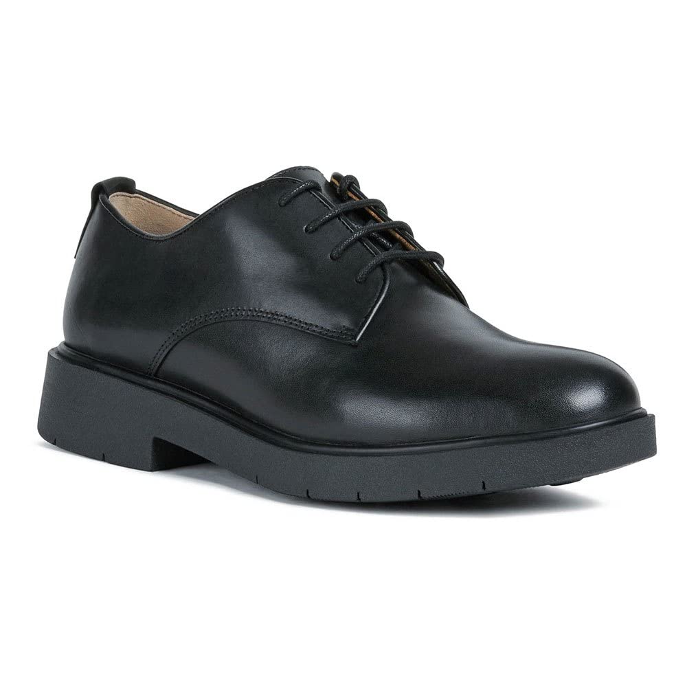 Geox D Spherica Ec1 A, Zapatos para Mujer, Negro (Black), 38.5 EU