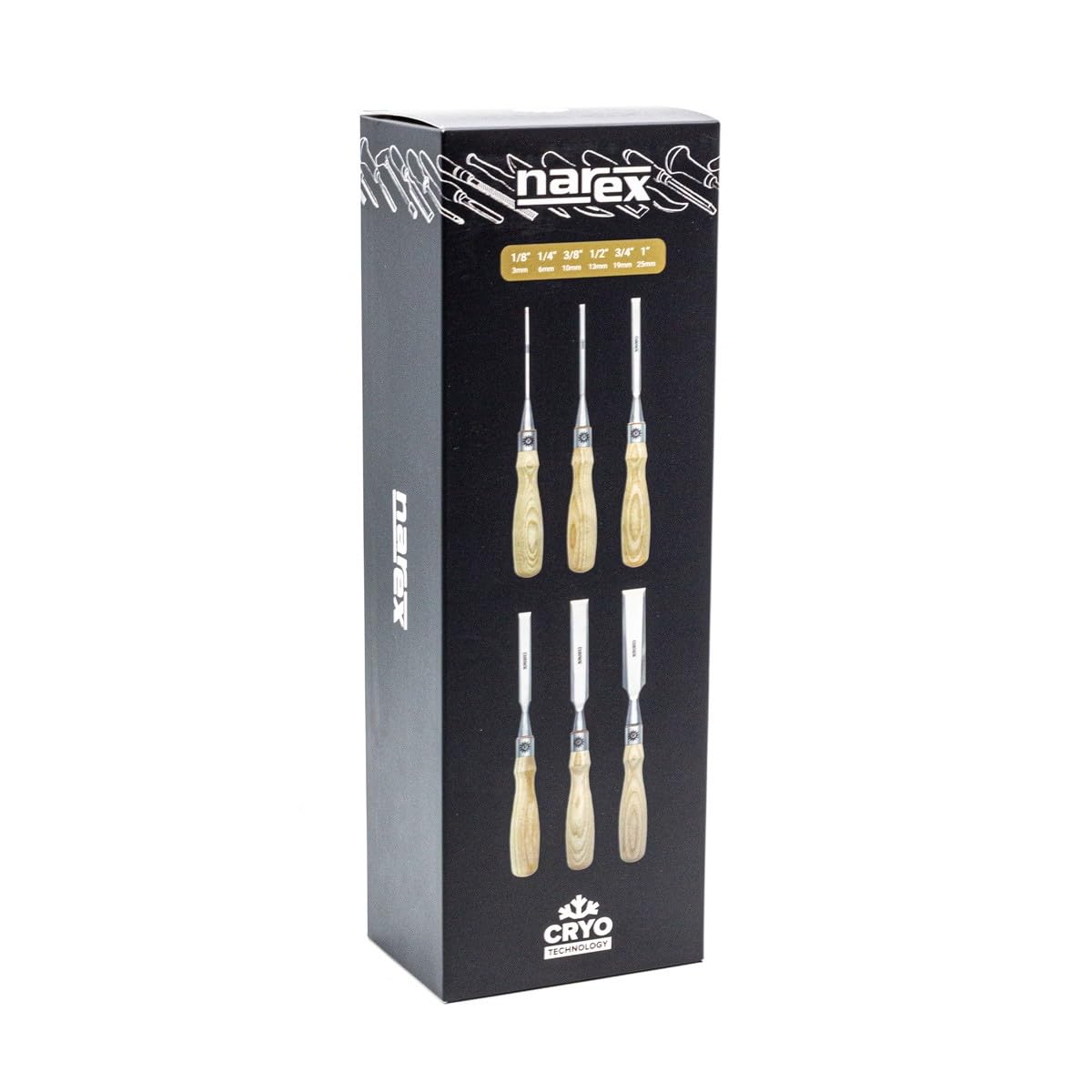 Juego de 6 cinceles Narex Richter de Woodworking Club